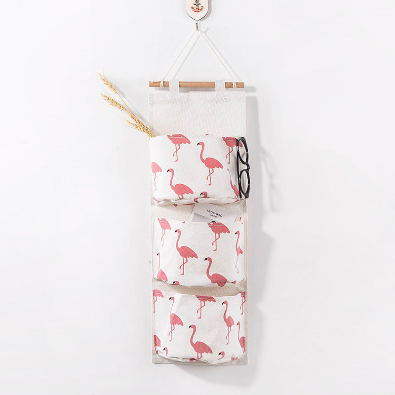 Simple Household Cotton And Linen Waterproof Storage Hanging Bag