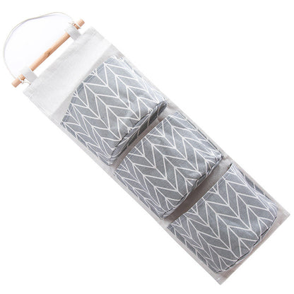 Simple Household Cotton And Linen Waterproof Storage Hanging Bag