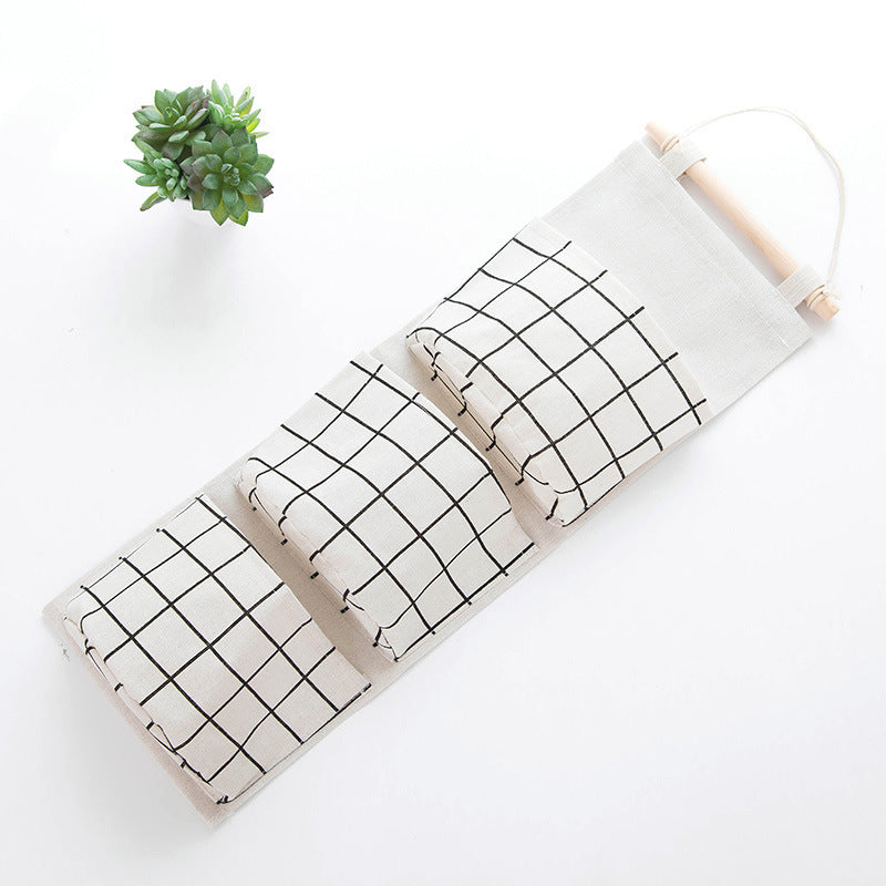 Simple Household Cotton And Linen Waterproof Storage Hanging Bag