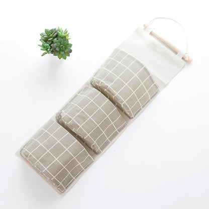 Simple Household Cotton And Linen Waterproof Storage Hanging Bag